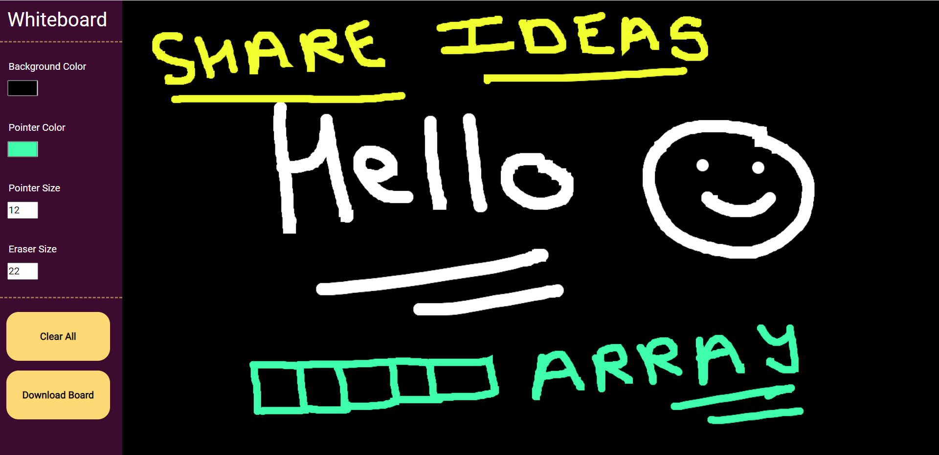 Simple Whiteboard to Brainstorm Ideas